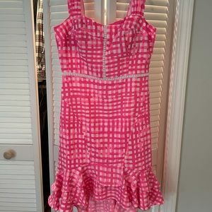 Lilly Pulitzer pink gingham dress